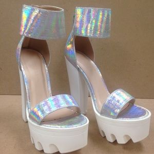 New Open Toe Lug Sole Platform Heel